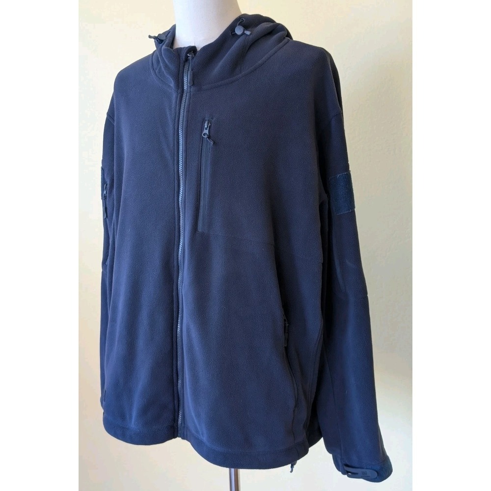 Baerskin Tactical Fleece Tactical Hoodie 4.0 3XL Navy Full Zip Hood Multi Pocket - Picture 3 of 7